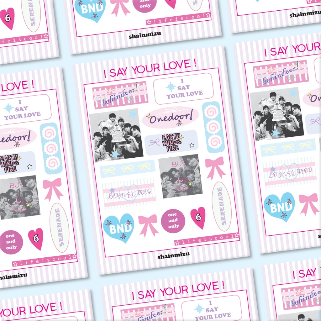 

Seventeen, Enhypen, Boynextdoor, Riize and BTS Sticker Sheet