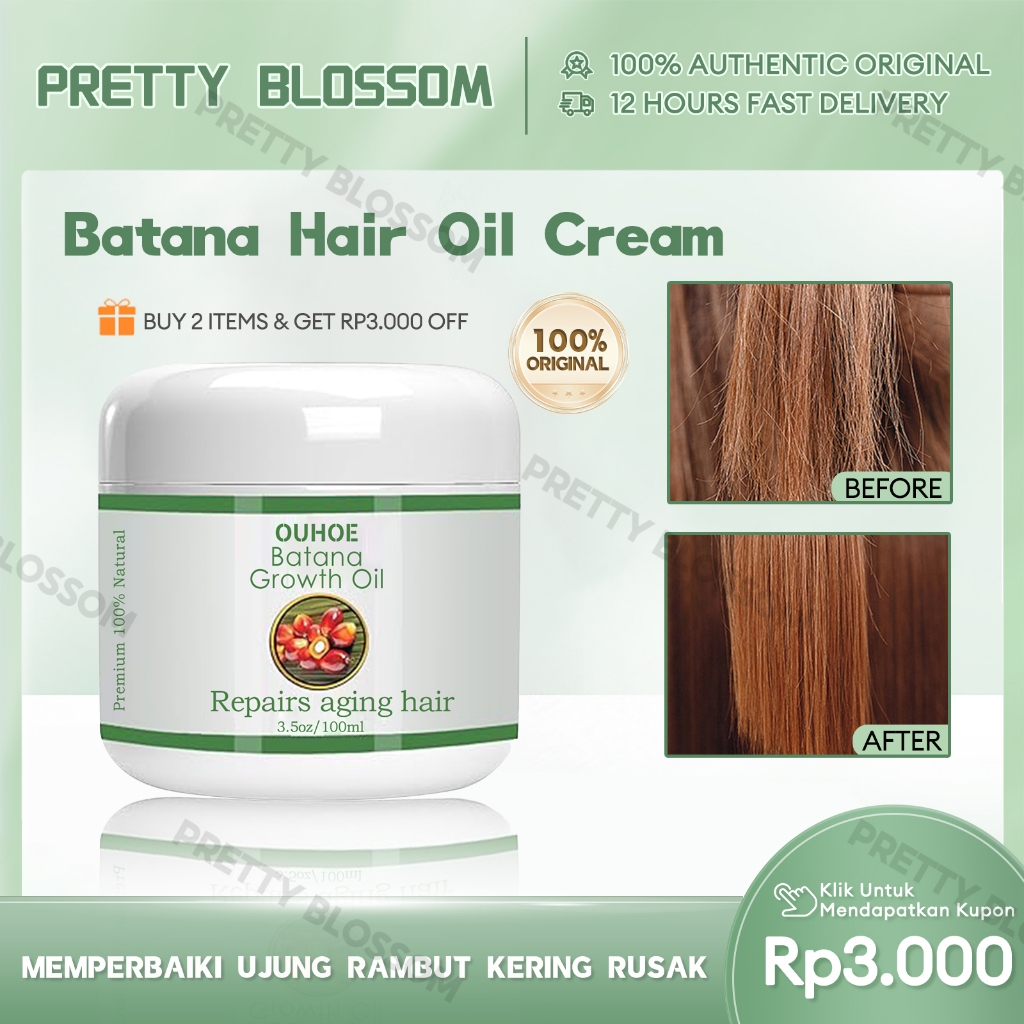 OUHOE Batana Oil Hair Cream 100ml Batana Oil For Hair Repairs Aging Hair Batana Hair Mask