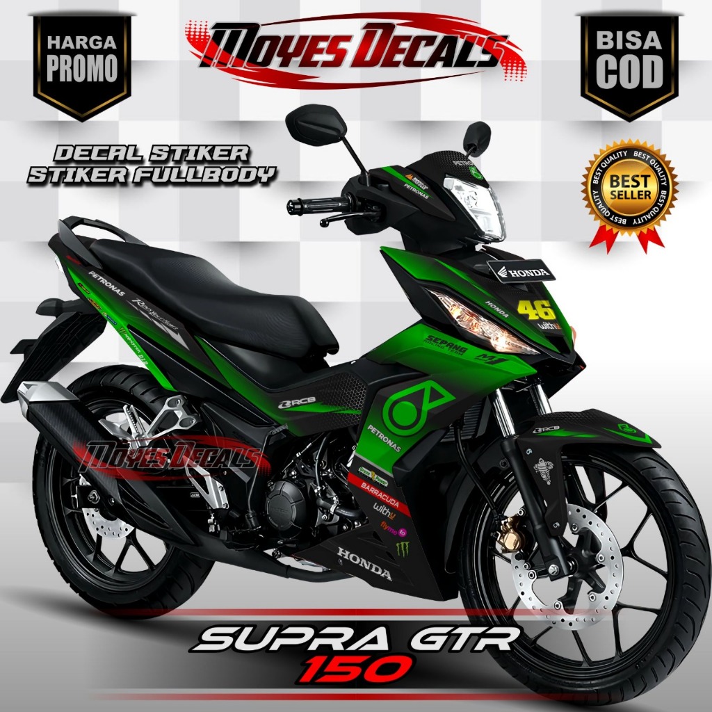 Decal Motor Supra GTR 150 - Stiker Motor Supra GTR 150 Fullbody Premium - Variasi Motor Honda Supra 