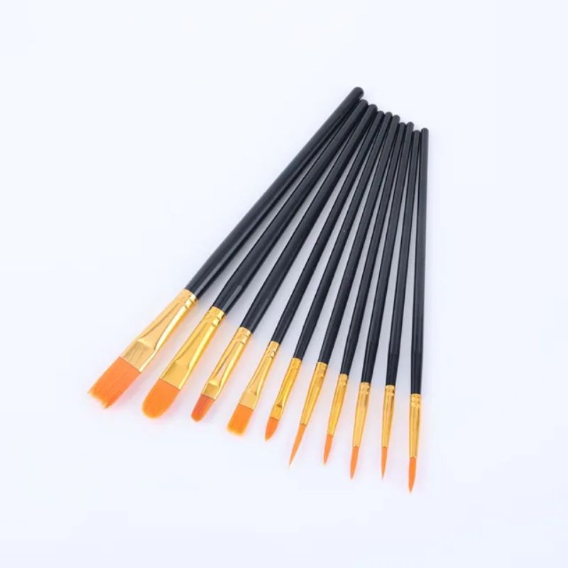 

Termurah 10 Pcs/Set Kuas Lukis Set Kuas Melukis Cat Air / Kuas Face Painting Brush Acrylic Brush