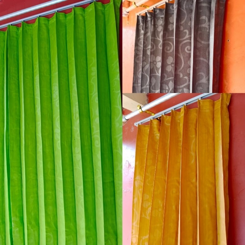 Gorden Plisket Bahan Bunga Embos Gorden Cantolan Kawat S Gorden Jendela Gorden Pintu Gorden Dapur Go