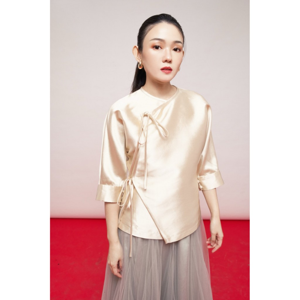 Gold Mei Top - Cheongsam Wanita - Cheongsam Kasual - Atasan Wanita