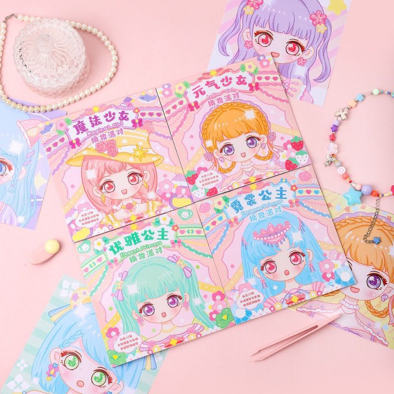 

Buku Stiker DIY FACE Sticker Book Edukasi Anak Kreatif Mainan Sticker Ganti Muka Ekspresi Girls Change Make Up