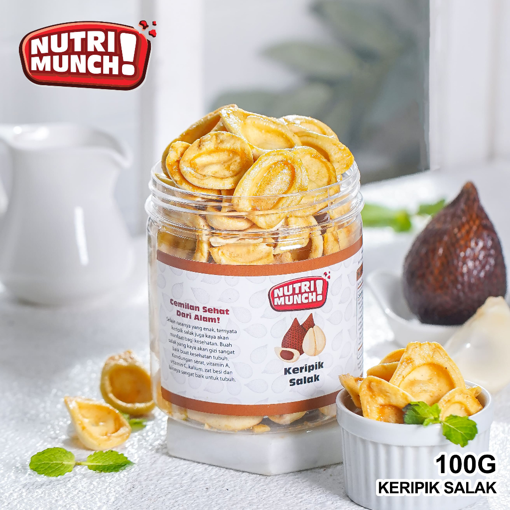 

NUTRIMUNCH KERIPIK BUAH SALAK 100 GRAM ASLI BUAH SALAK KERIPIK SNACK FRUIT ORIGINAL