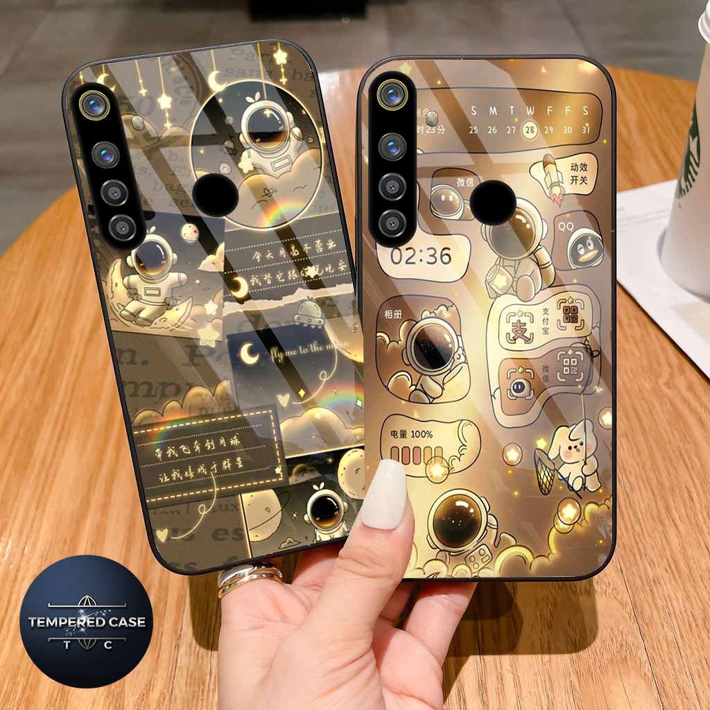 SOFTCASE GLASS KILAU KACA REALME 5 PRO  CASE KACA REALME 5 PRO TEMPREDCASE