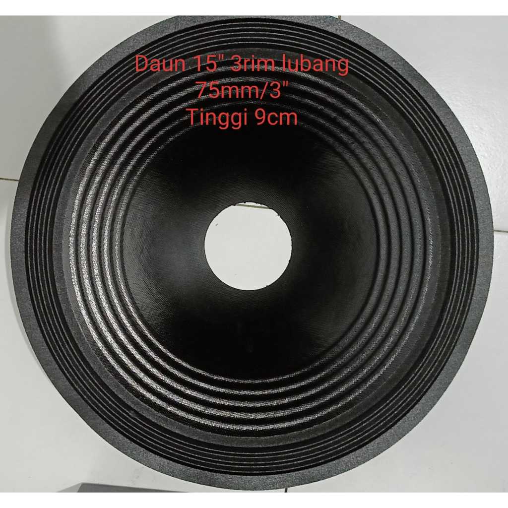 Daun speaker kertas speaker Tebal 15inch 3rim Garis lubang 75mm/3inch