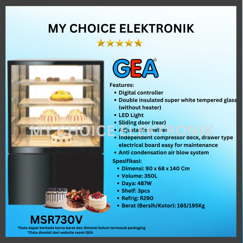 GEA Cake Showcase MSR730V | Cake Showcase MSR730V