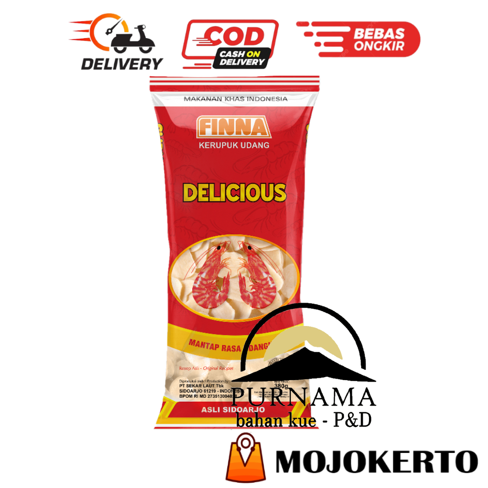 

FINNA KERUPUK UDANG DELICIOUS 380GR KRUPUK KROPOK URANG KECIL FINA ENAK SHRIMP PRAWN CRACKERS HALAL