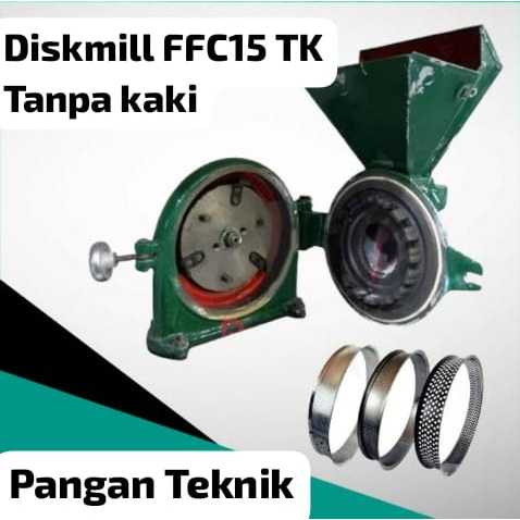 FFC 15 TANPA KAKI DISK MILL | Mesin Gilingan Penepung | Penghancur | Diskmill FFC 15 TK