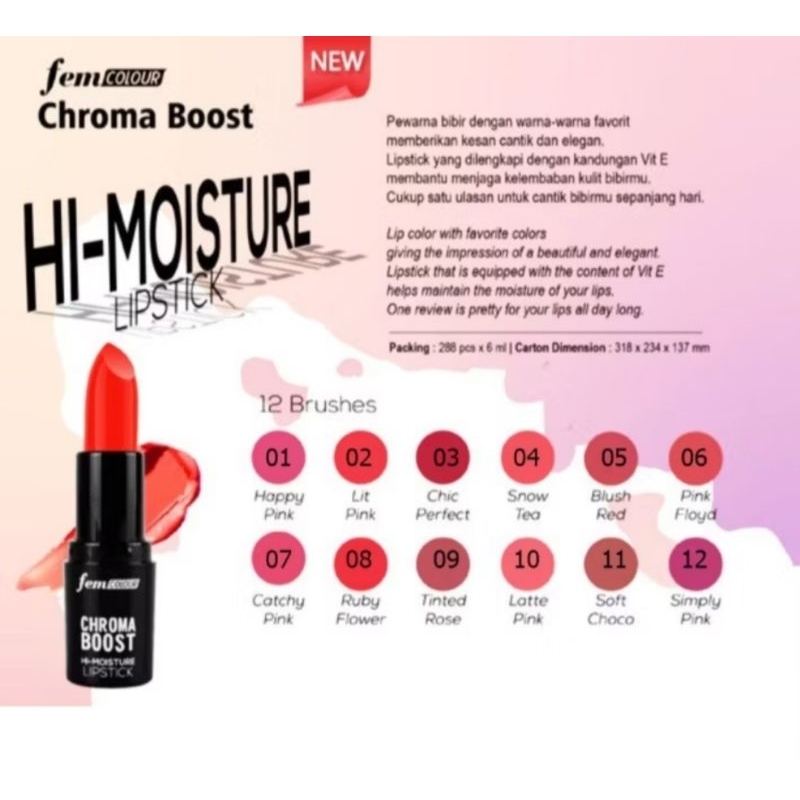 Fem Colour Chroma Bost Lipstik