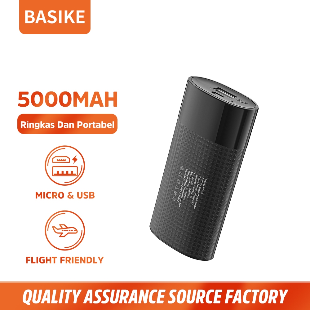 BASIKE Powerbank Mini Portabel Daya Seluler LED Makaron Ringkas indah bisa dibawa kedalam pesawat