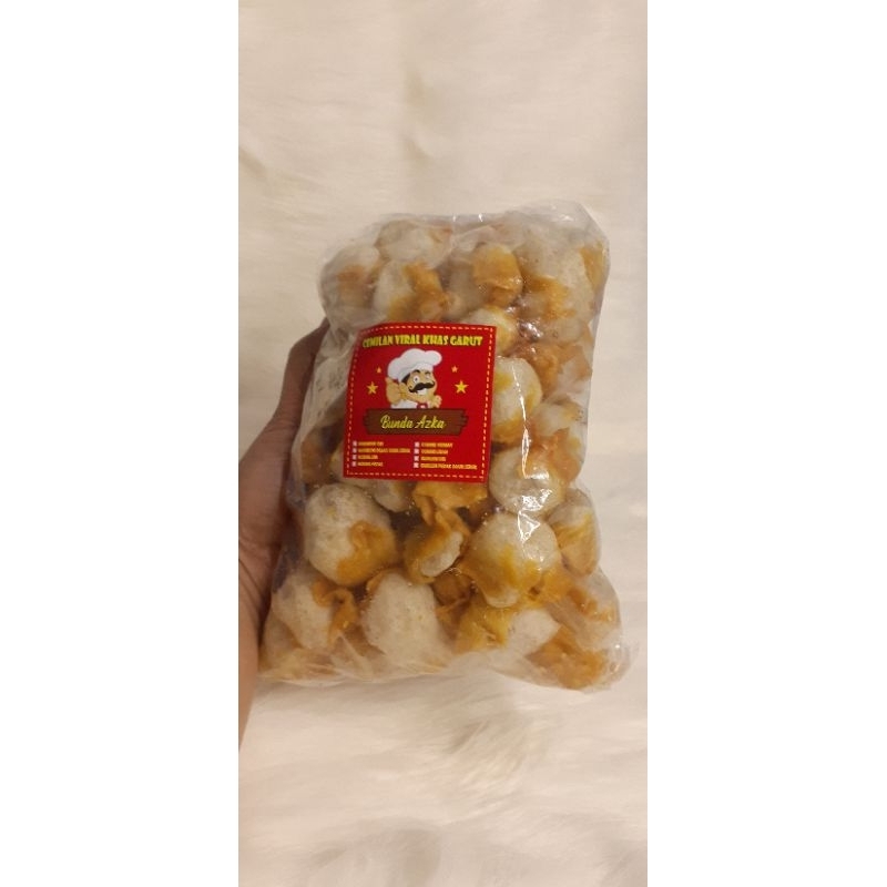 

Siomay Mini Kering/Cuanki Pangsit/Cemilan Kriuk/Makanan Tambahan Baso Aci/Cemilan Food/Snack Gurih