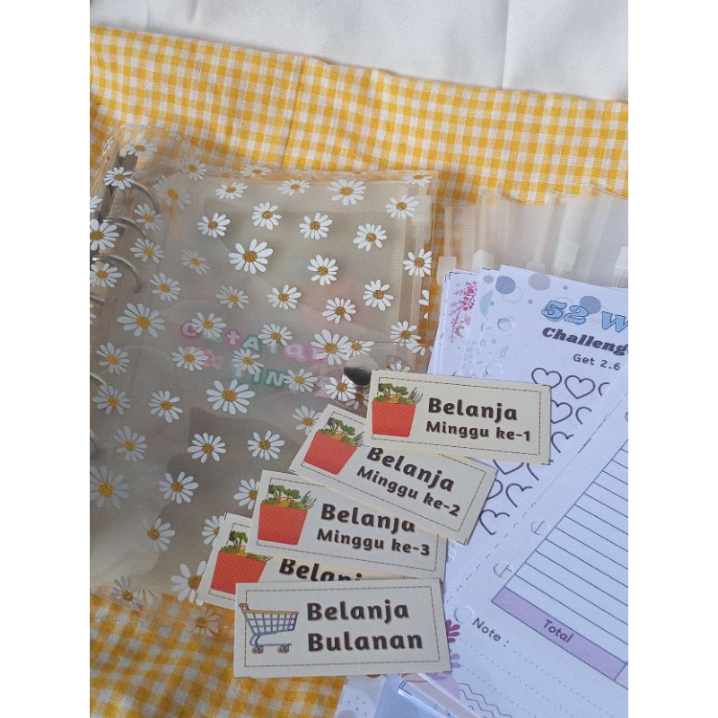 

Paket Binder Budgeting A6 Catatan Keuangan Dompet Keuangan Budgeting Viral