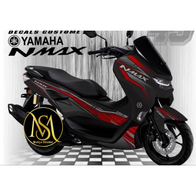 decal motor nmax new 2023 lis merah full body