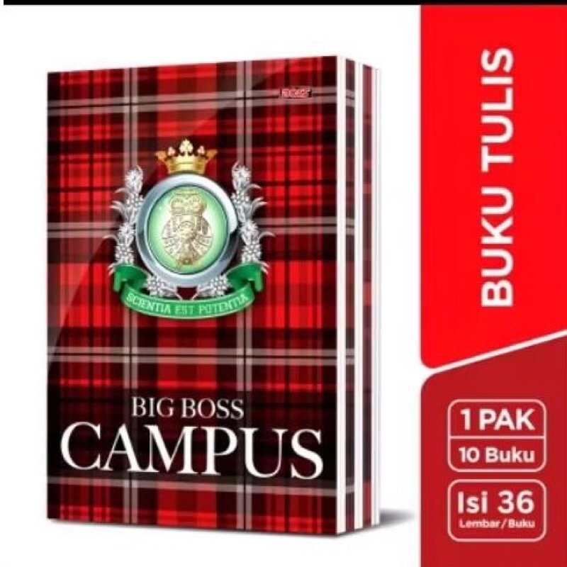 

Buku Tulis Big Boss Campus 50 Lembar / 36 Lembar perpack isi 10 buku