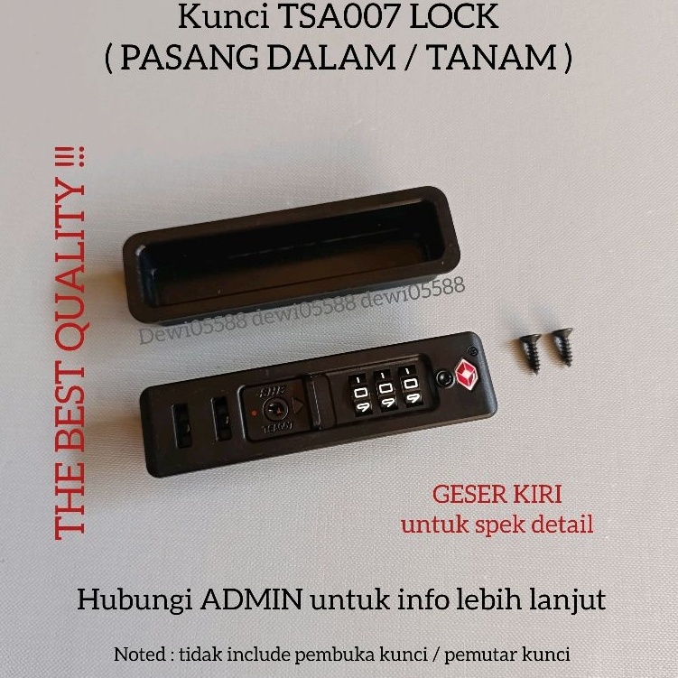 KODE T1W KUNCI TSA LOCK KUNCI KOPER LOCK TSA GEMBOK TSA KUNCI KOMBINASI TSA ORIGINAL