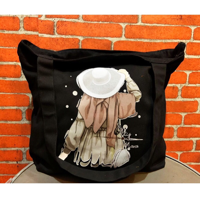 TOTE BAG CUSTOM NAMA DAN GAMBAR