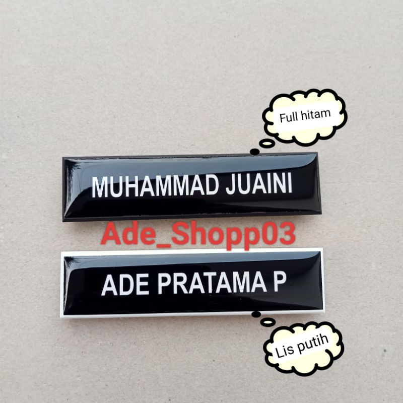 

Name Tag / Papan Nama PDH Fiber / Resin /Coating