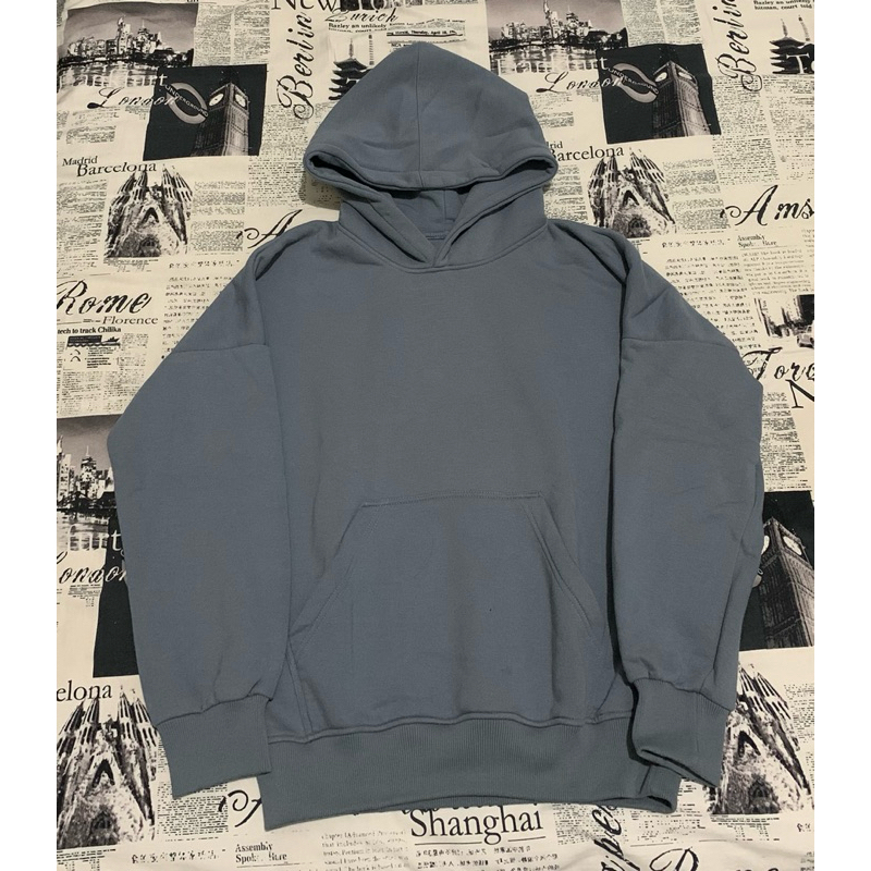 Hoodie Cotton Supply grey oversize preloved