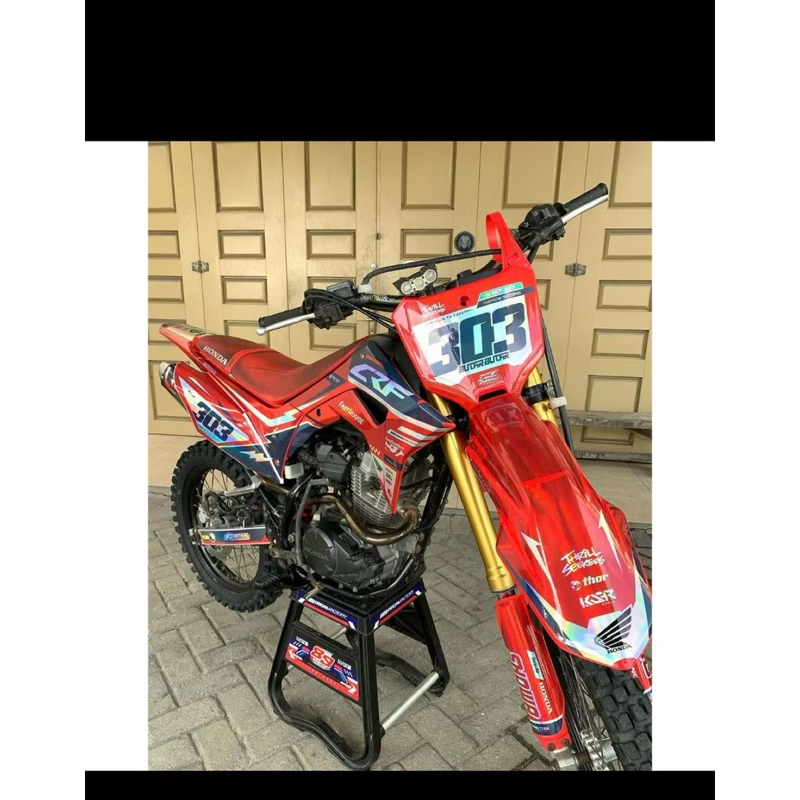 Decal sticker Honda CRF FULL HOLOGRAM desain bebas suka suka bisa ubah nama dan nomer