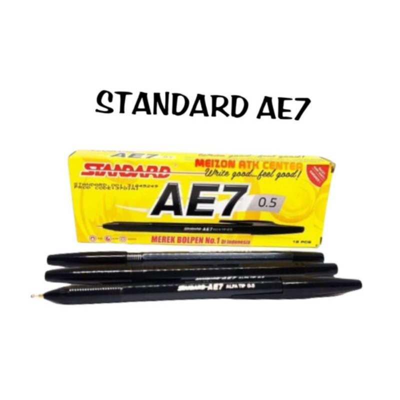 

Alat tulis/pulpen/standard ae7/warna hitam isi12