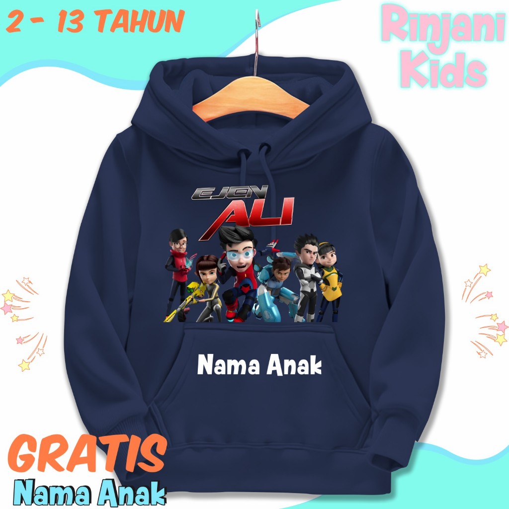 HOODIE ANAK EJEN ALI GRATIS NAMA ANAK - JAKET SWEATER ANAK EJEN ALI