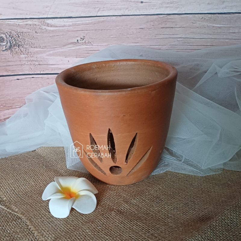 POT D13cm TERACOTA GERABAH BAYAT TANAH LIAT