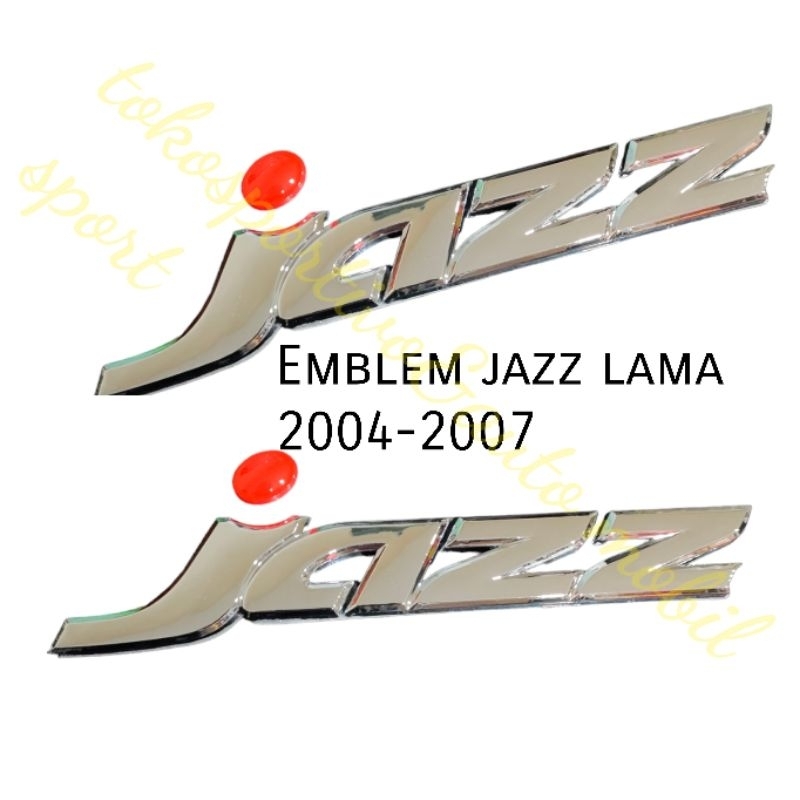 EMBLEM LOGO STIKER TULISAN  HONDA JAZZ OLD LAMA 2004-2007 TITIK MERAH