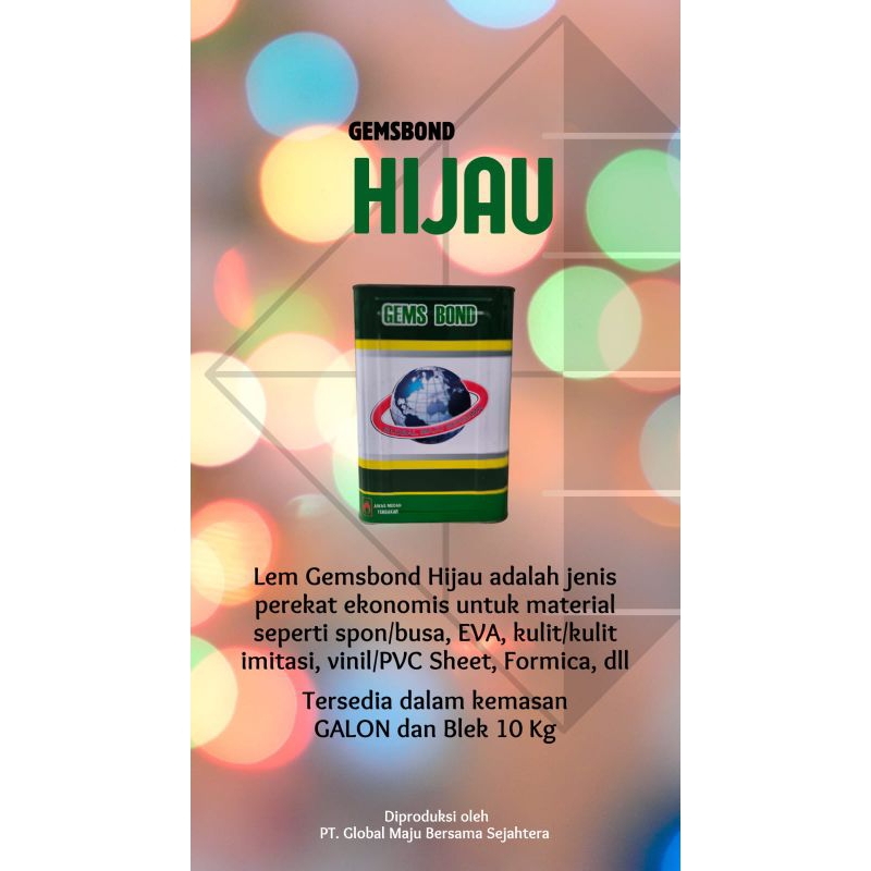 Lem Kuning GEMSBOND | Lem Super Serbaguna | Lem HPL | Lem Kuning 10.kg/blak