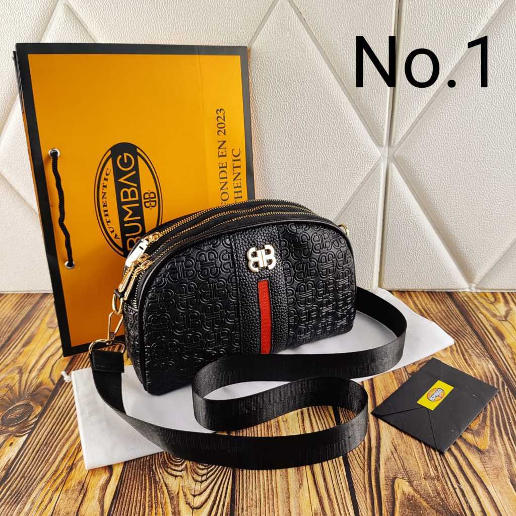 BUMBAG - TAS CEWEK BAPAO 3 REST UK GEDE FREEBOX - TAS WANITA SELEMPANG 3REST FREEBOX 191541