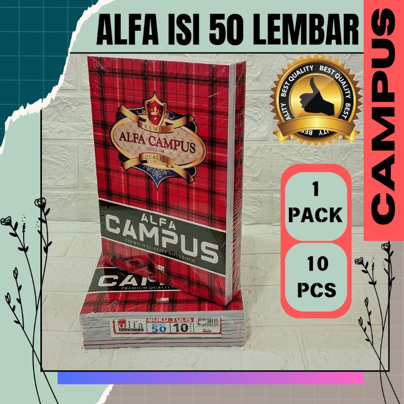 

Buku Tulis Campus Panjang Premium Isi 50 Lembar 1 Pak Sekolah Besar SMP dan SMA