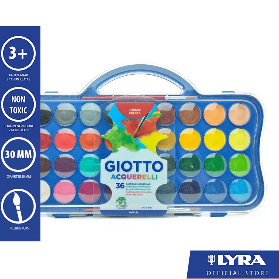 

KODE S9O9 Giotto Watercolor Blocks 36 Colors 3mm