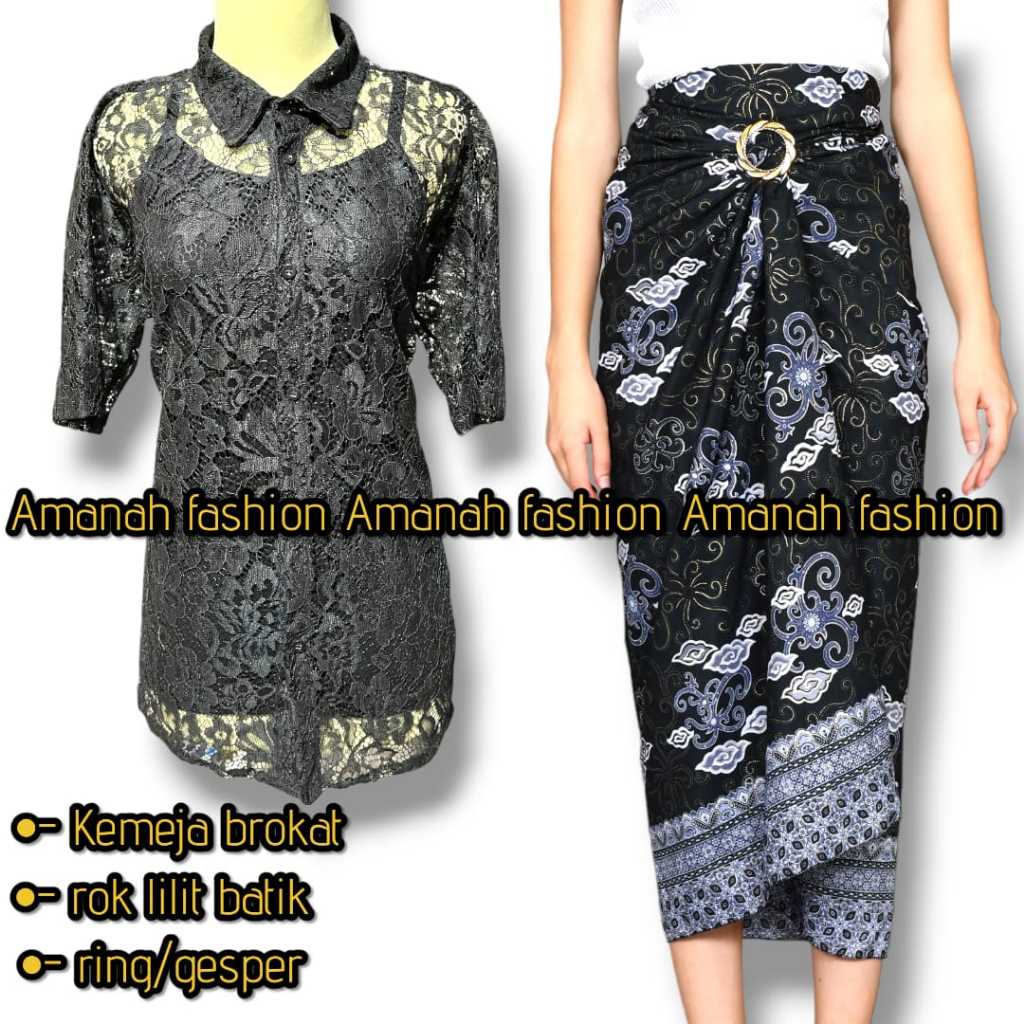 One set outer brokat | outer brokat kondangan kekinian | outer brokat premium | satuset outer dan ro