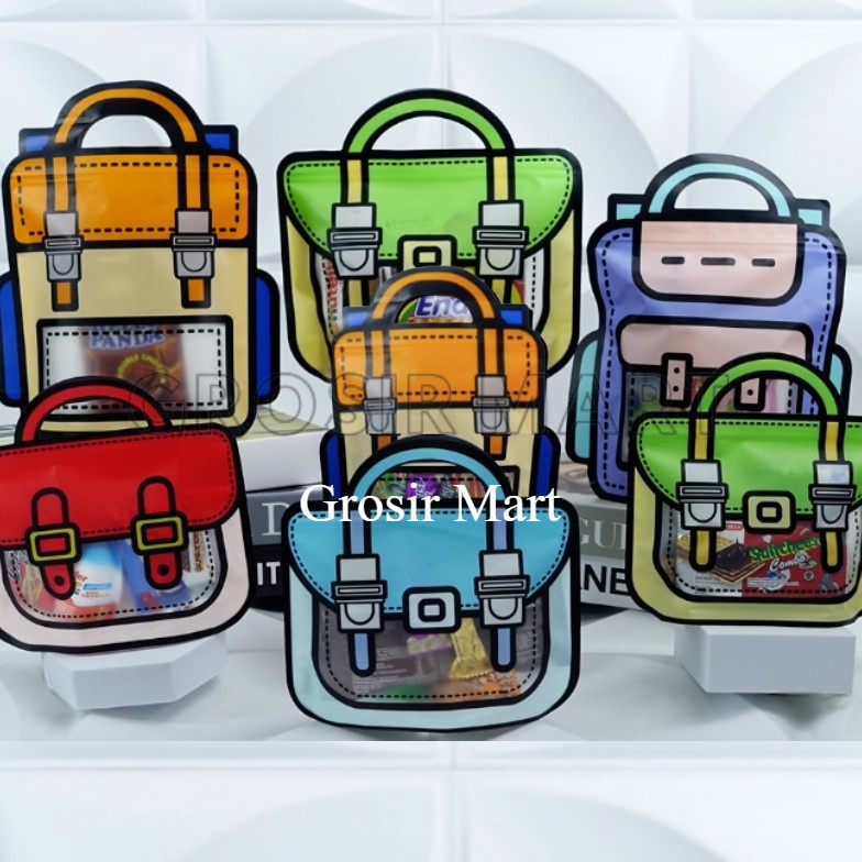 

NEW PRODUCT GM Kantong Snack Goodie Bag Anak Tas Plastik Ziplock Tas Ransel Sekolah Hadiah Ultah Ulang Tahun Hampers Bingkisan Kado Souvenir Snack