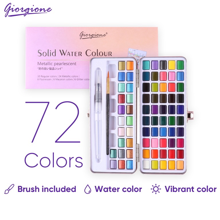 

KODE E5C Giorgione Watercolor Paint Cat Air Free Brush 57291 Warna
