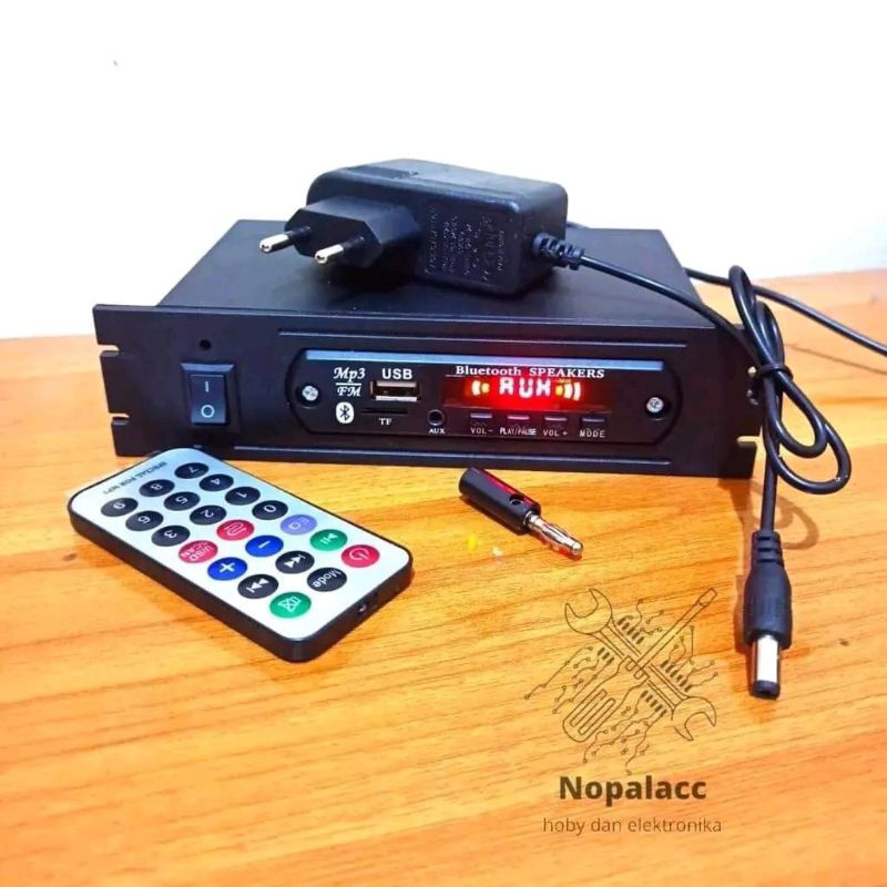 Ampli + mp3 bluetooth siap pakai tinggal colok speaker Superbasss horeggg