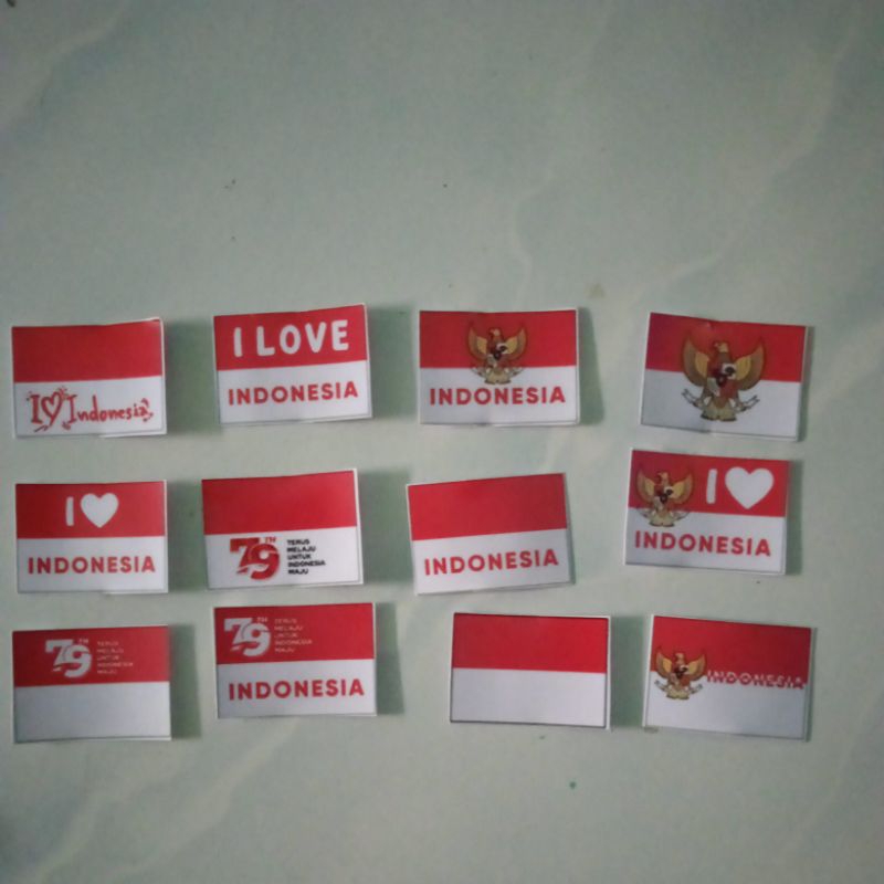 

STICKER PIPI BENDERA INDONESIA P=3.5CM L=2.5CM