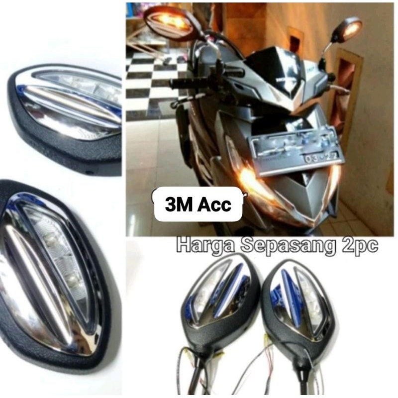 Spion Lampu Sen Vario beat Scoopy Supra X 125 Spacy Original Honda