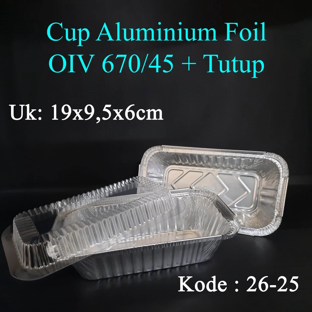 Cup aluminium OIV 670 / 45 (150pcs) Badan + Tutup