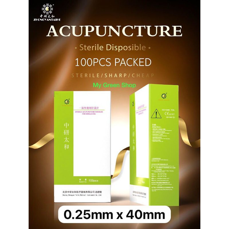 0.25x40mm Jarum Akupuntur 1½ Cun  Zhongyan Taihe