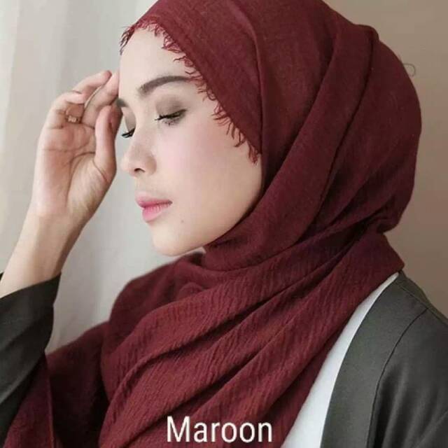 PASHMINA CRINKLE Premium Shawl Jilbab Kusut Lavanya FULL kerudung ORI pasmina crinkel hijab