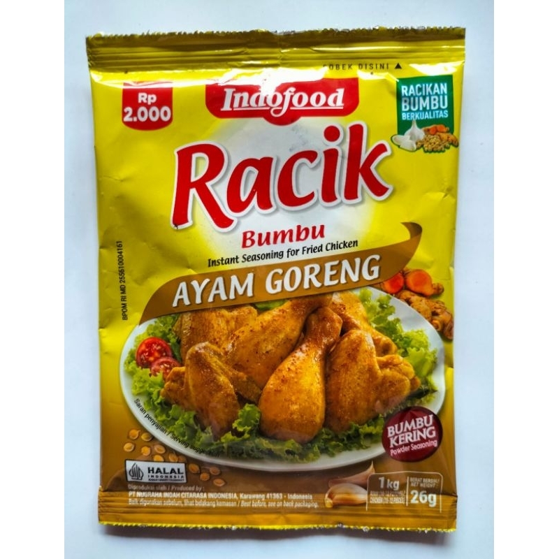 

Indofood Bumbu racik ayam goreng ( 26gr x 10 sachet)