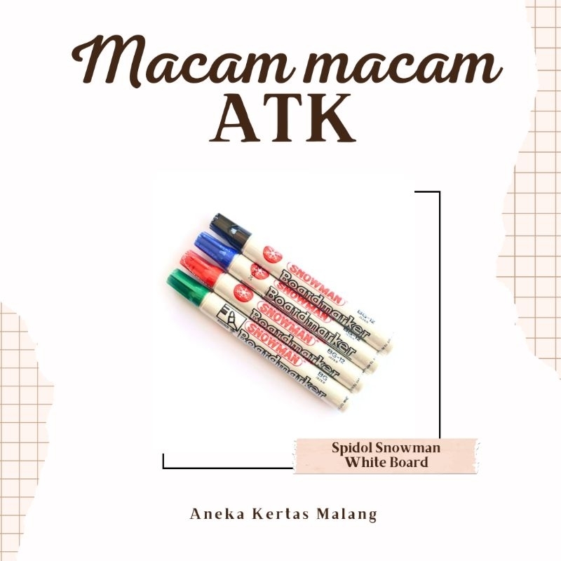 

Spidol Snowman Permanent & White Board Besar | ATK