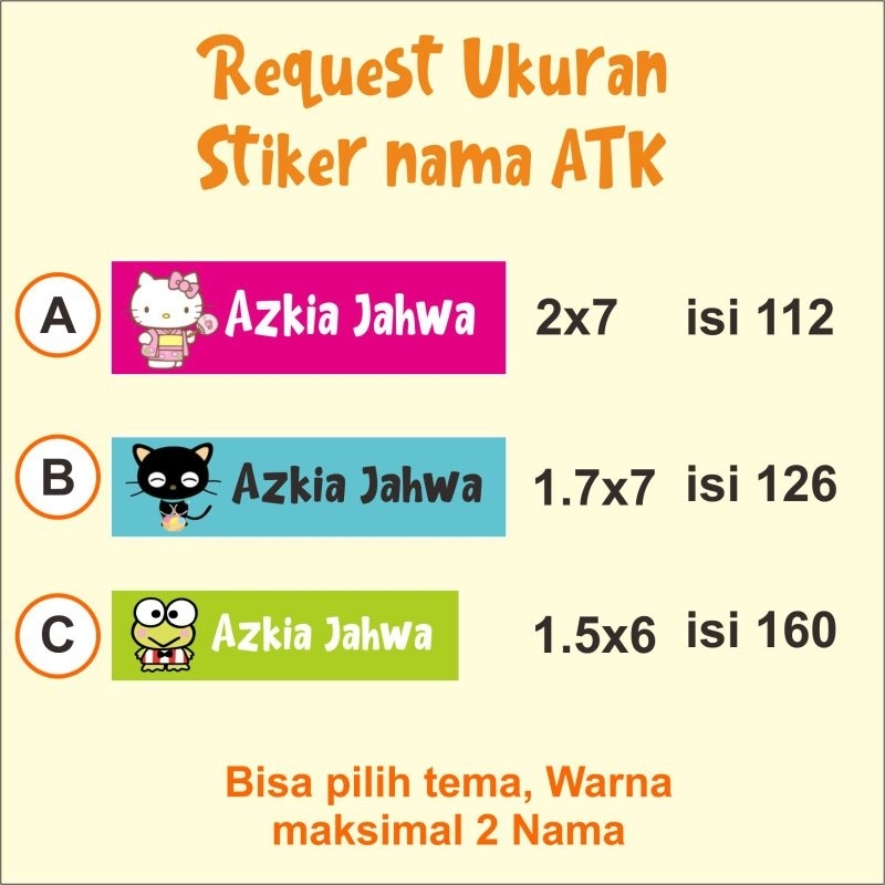 

STIKER NAMA SEKOLAH ATK isi 160 by Ayrigift