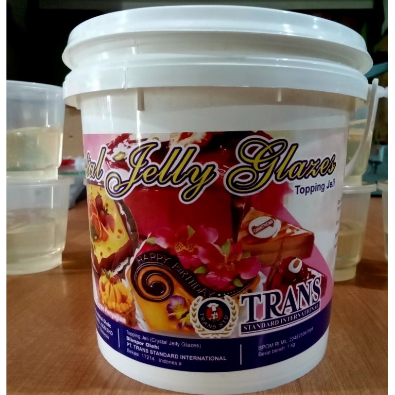 

TRANS CRYSTAL JELLY GLAZEZ 100 GRAM, TOPPING JELLY INSTAN