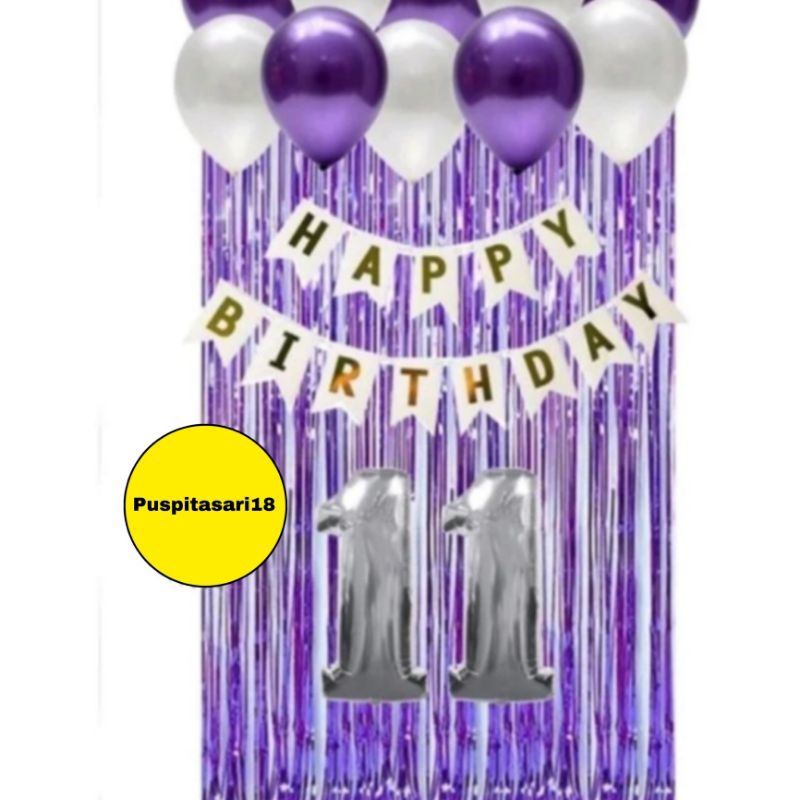 paket dekorasi balon ulang tahun simpel