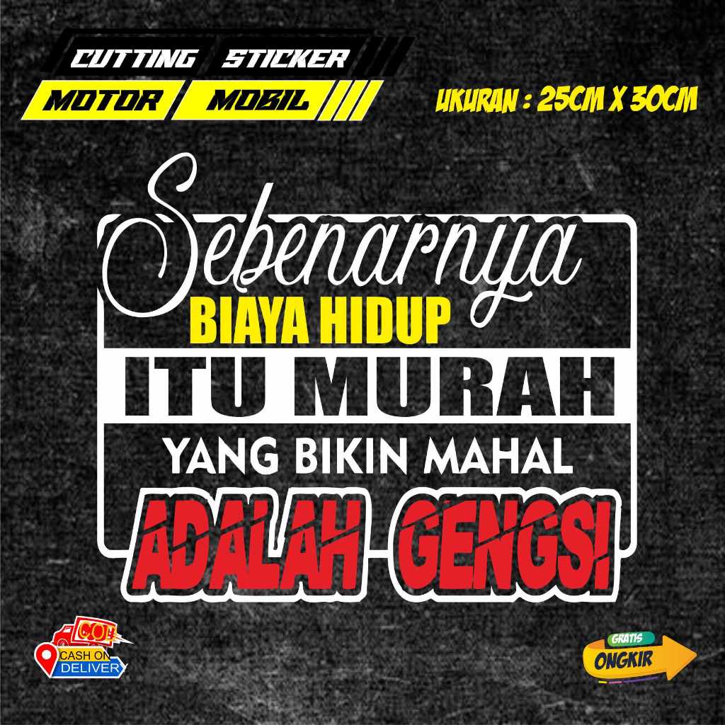 STIKER KATA KATA UNTUK MOBIL TRUCK/L300/PICKUP STIKER KATA KATA KEREN