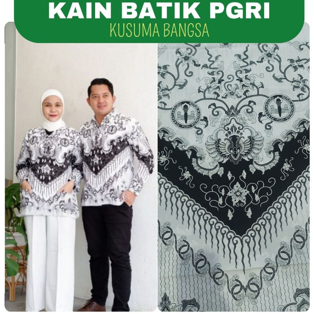 Kain Batik BSY PGRI Terbaru 2023 Kusuma Bangsa, Batik Pola, Resmi Terdaftar PGRI-KB