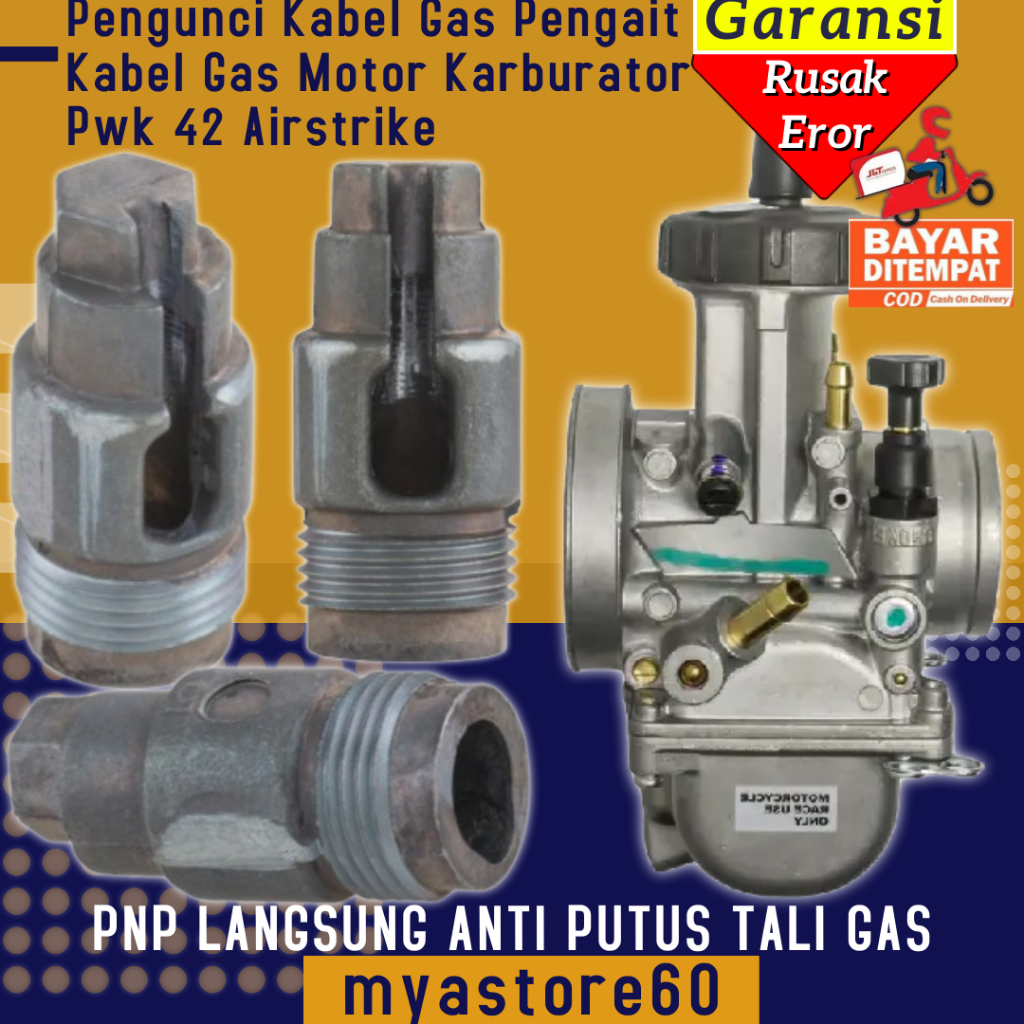 Pengait Kabel Gas Pengunci Kabel Gas Anti Serabut PWK AS Cable Holder Gas Karburator PWK42 PWK 42 Ke