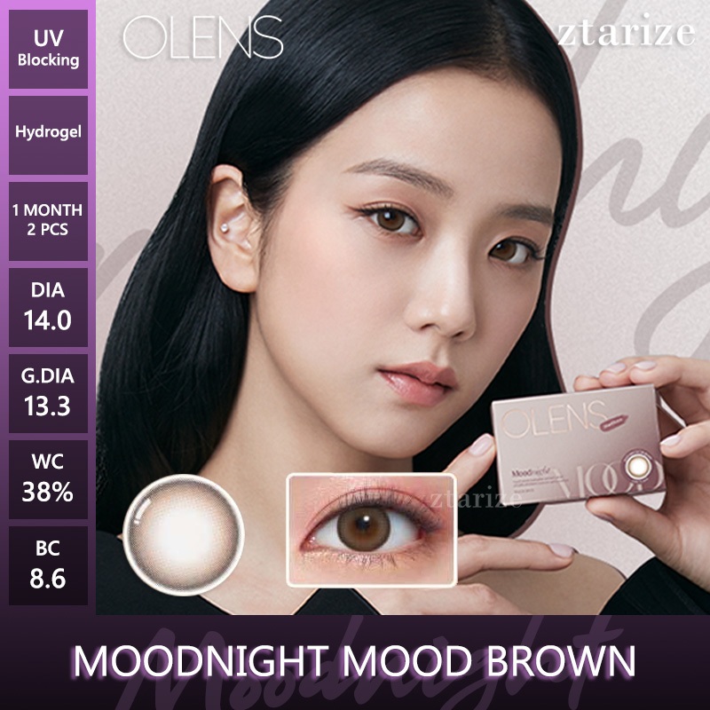 ztarize - Ready Stock - OLENS Moodnight Mood Brown 1 Month Soft Contact Lens 1 Pair - OLENS x BLACKP